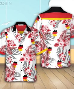 Germany Flag Casual Button Down Hawaiian Shirt