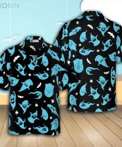 Ghosts Halloween Casual Button Down Shirt
