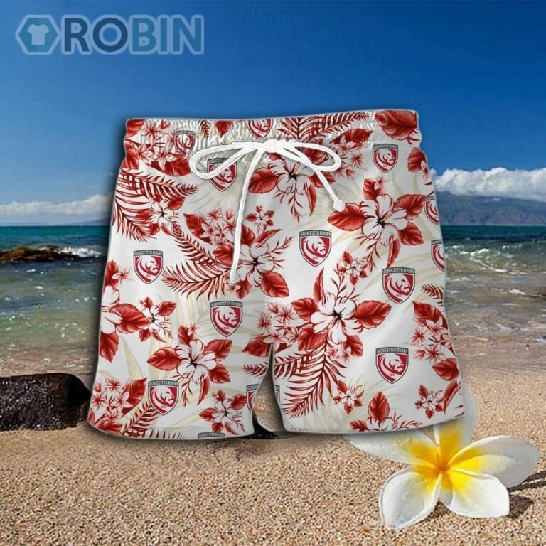 Gloucester Rugby Hawaiian Shirt And Shorts