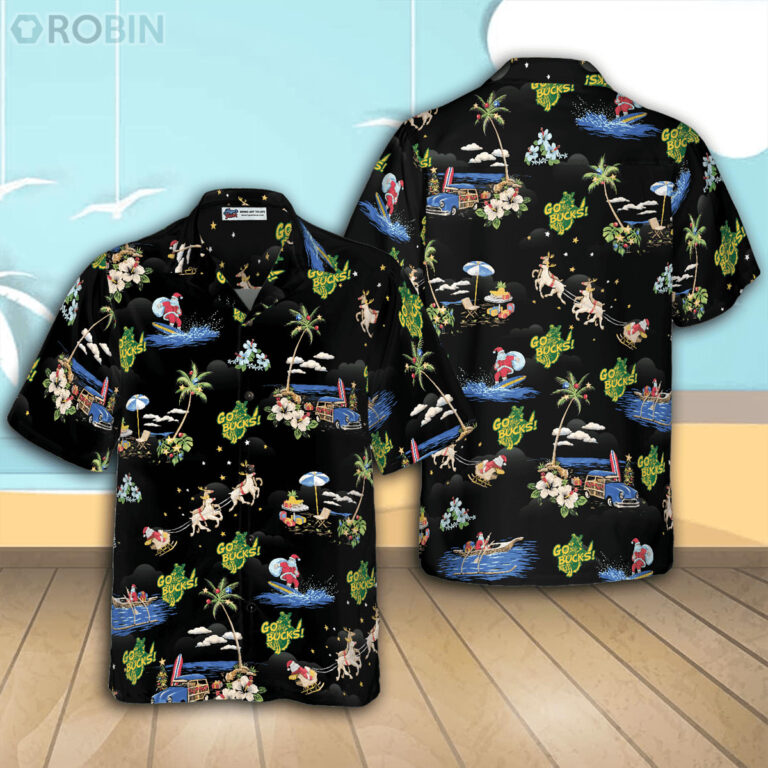Go Bucks Logo Christmas in Summer Hawaiian Shirt