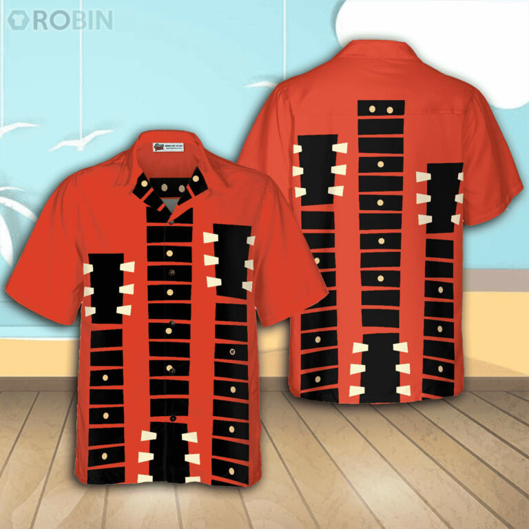 Go Where The Guitar Takes You Casual Button Down Hawaiian Shirt