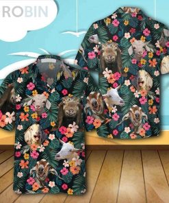 Goat Tropical Pattern Aloha Shirt
