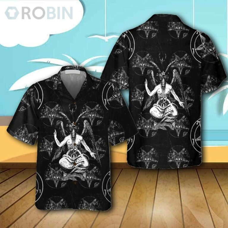 Goat Satan Casual Button Down Hawaiian Shirt