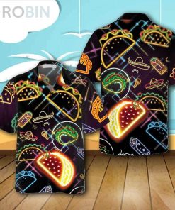 God Created Tacos Casual Button Down Hawaiian Shirt