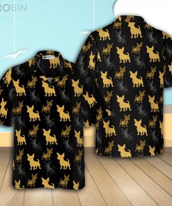 Chihuahua Pattern Casual Button Down Shirt