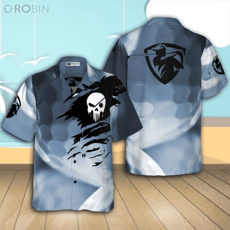 Golf Ball Close-Up Casual Button Down Hawaiian Shirt