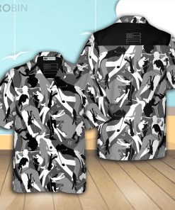 Golf Camouflage Seamless Pattern v2 Casual Button Down Hawaiian Shirt