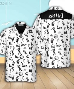 Golf Evolution Casual Button Down Hawaiian Shirt Golf Evolution Casual Button Down Hawaiian Shirt