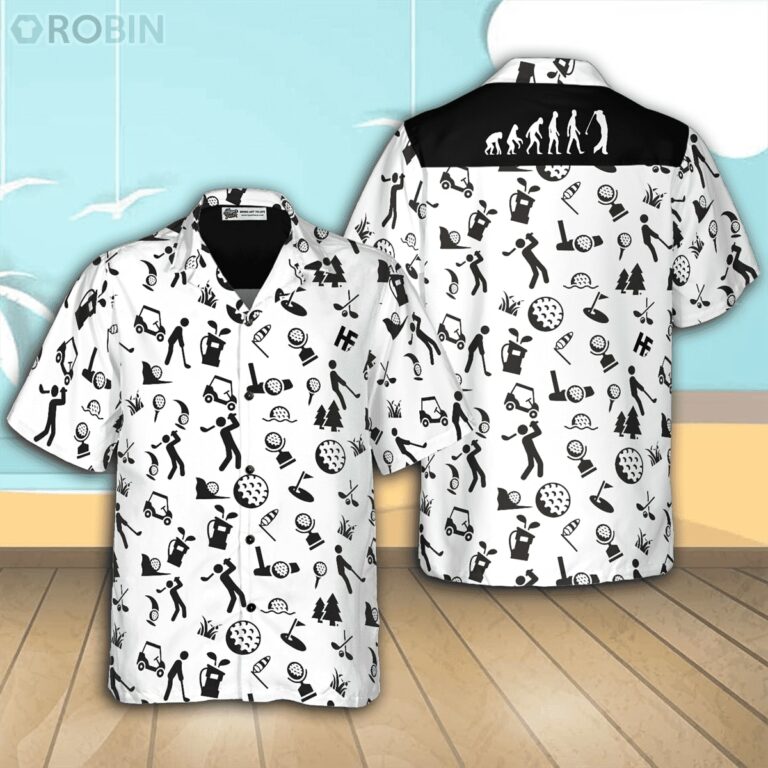 Golf Evolution Casual Button Down Hawaiian Shirt