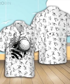 Golf in My Heart Button Down Hawaiian Shirt