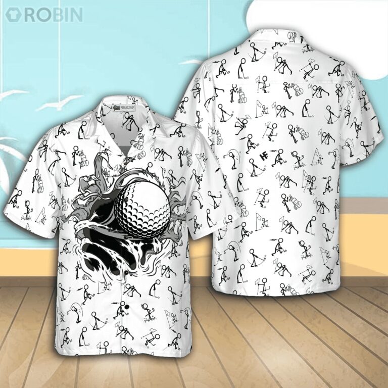 Golf in My Heart Button Down Hawaiian Shirt