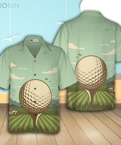 Golf In A Beautiful Day Casual Button Down Hawaiian Shirt Golf In A Beautiful Day Casual Button Down Hawaiian Shirt