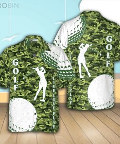 Golf Live Love Camouflage Pattern Button shirt Golf Live Love Camouflage Pattern Button shirt