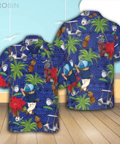 Golf Lovers Casual Button Down Hawaiian Shirt