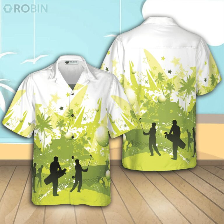 Golf Art Casual Button Down Hawaiian Shirt