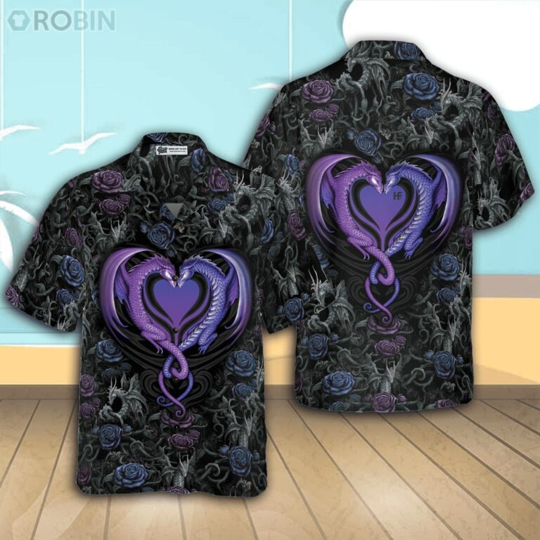 Gothic Dragon Lover Casual Button Down Shirt
