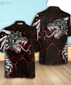 Great Dragon Casual Button Down Hawaiian Shirt