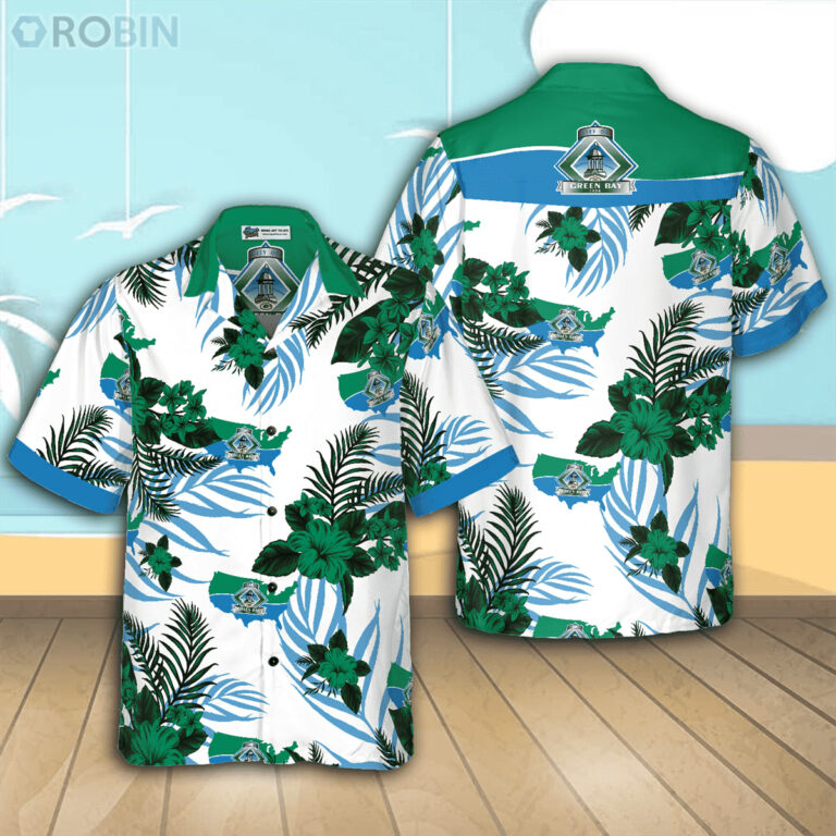 Green Bay Proud Casual Button Down Hawaiian Shirt
