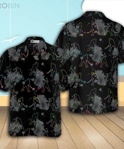 Grunge Pattern Boys Hockey Casual Button Down Hawaiian Shirt