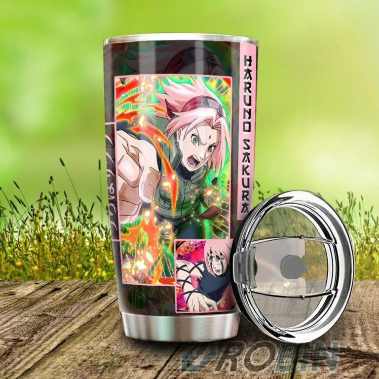 Haruno Sakura Stainless Steel Tumbler Cup Custom Anime