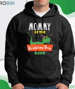Mommy Of The Birthday Boy Funny Dinosaur Party Raptor T Rex Shirt