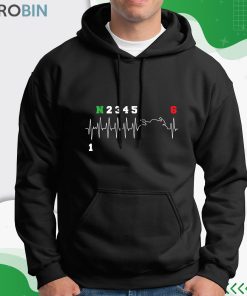 Motocicleta Cambio De Marcha Latido Del Corazón Motociclista Camiseta