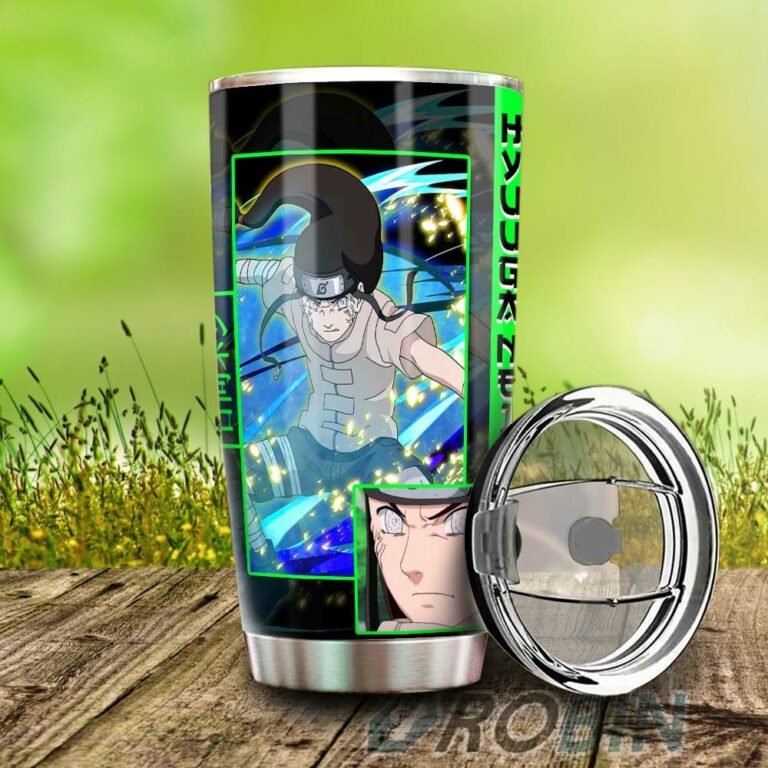 Hyuuga Neji Stainless Steel Tumbler Cup Custom Anime