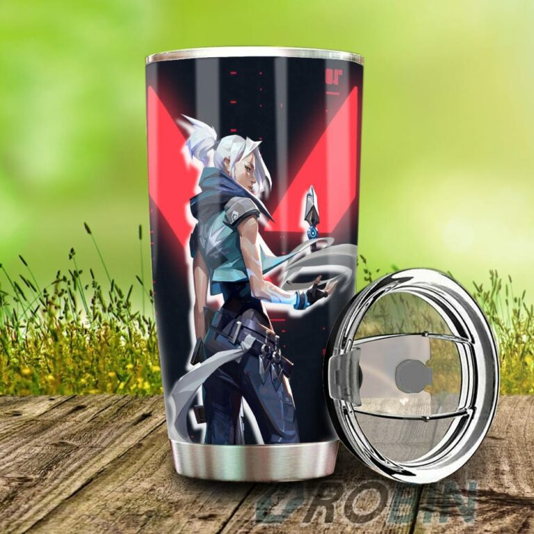 Jett Stainless Steel Tumbler Cup Custom Valorant Agent