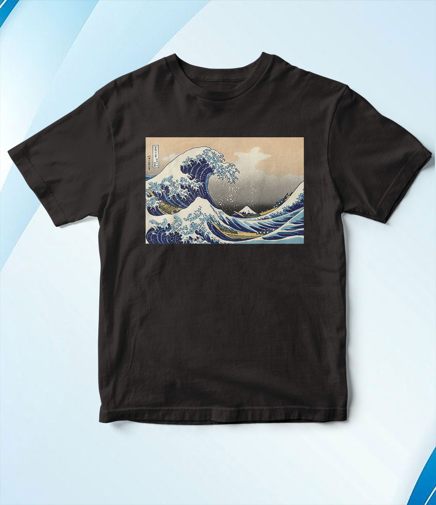 Kanagawa Japanese The Great Wave Shirt - RobinPlaceFabrics
