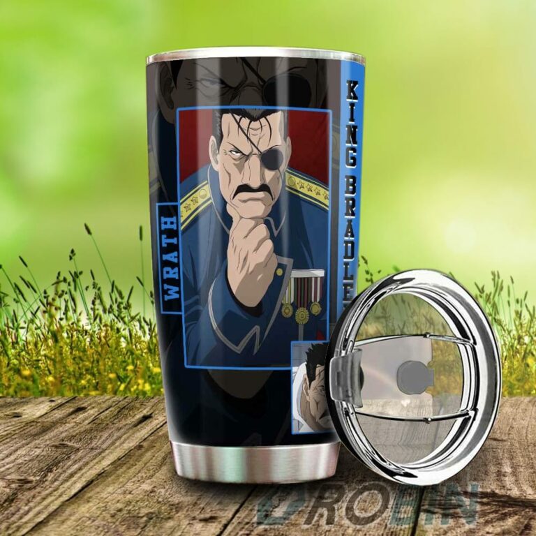 King Bradley Stainless Steel Tumbler Cup Custom Fullmetal Alchemist Anime