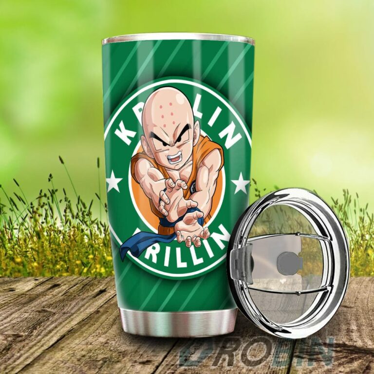 Krillin Stainless Steel Tumbler Cup Custom Dragon Ball Anime