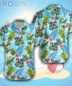 Lilo & Stitch Palm Tree Disney Hawaiian Shirt