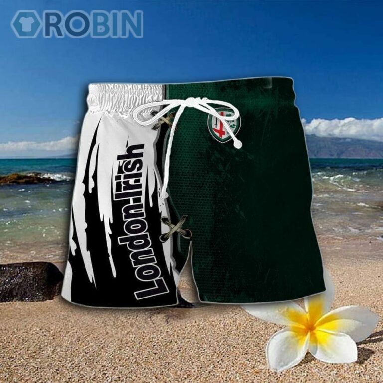 London Irish Pattern Hawaiian Shirt And Shorts