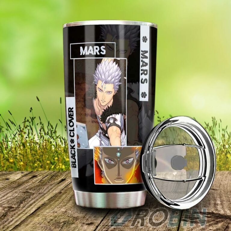 Mars Stainless Steel Tumbler Cup Custom Black Clover Anime