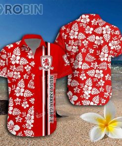 Middlesbrough FC 3D Hawaiian Shirt And Shorts Middlesbrough FC 3D Hawaiian Shirt And Shorts