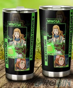 Mimosa Vermillion Stainless Steel Tumbler Cup Custom Black Clover Anime