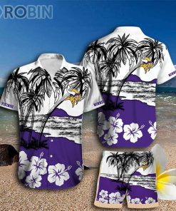 Minnesota Vikings Hawaiian Shirt And Shorts Minnesota Vikings Hawaiian Shirt And Shorts