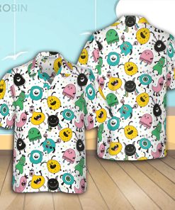 Monsters Casual Button Down Hawaiian Shirt