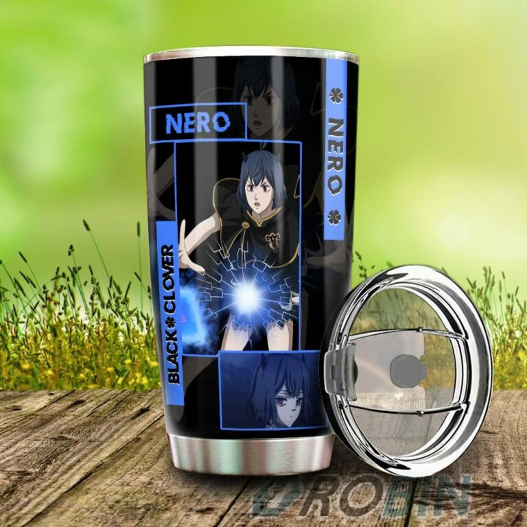Nero Stainless Steel Tumbler Cup Custom Black Clover Anime