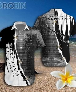 Newcastle Falcons Pattern Hawaiian Shirt And Shorts