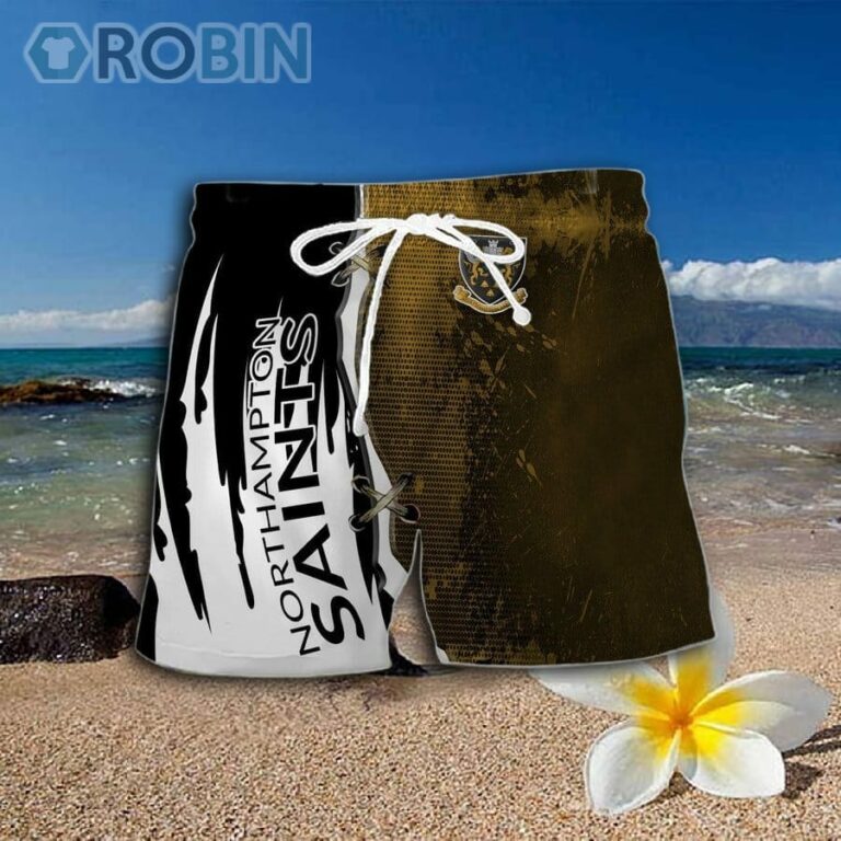 Northampton Saints Pattern Hawaiian Shirt And Shorts