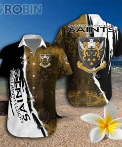 Northampton Saints Pattern Hawaiian Shirt And Shorts