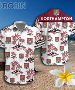 Northampton Town FC Hawaiian Shirt And Shorts Northampton Town FC Hawaiian Shirt And Shorts