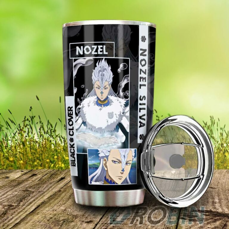Nozel Silva Stainless Steel Tumbler Cup Custom Black Clover Anime