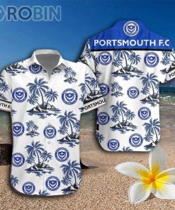 Portsmouth FC Hawaiian Shirt And Shorts