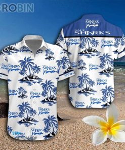 Sale Sharks 3D Hawaiian Shirt And Shorts