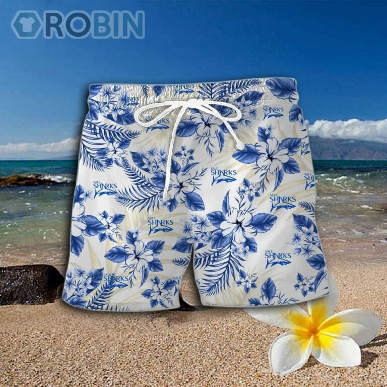 Sale Sharks Hawaiian Shirt And Shorts