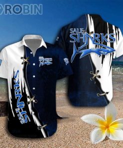 Sale Sharks Pattern Hawaiian Shirt And Shorts