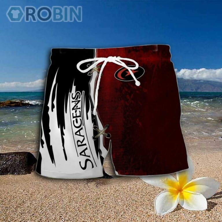 Saracens Pattern Hawaiian Shirt And Shorts