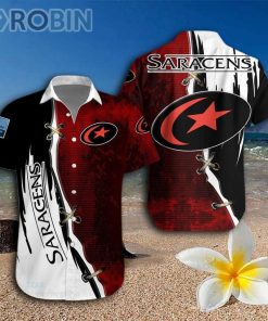 Saracens Pattern Hawaiian Shirt And Shorts